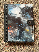 Load image into Gallery viewer, Blue Abstract Wood and Leather Planner
