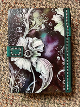 Load image into Gallery viewer, Goth Flower Wood and Leather Planner
