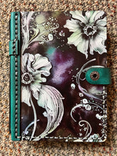 Load image into Gallery viewer, Goth Flower Wood and Leather Planner
