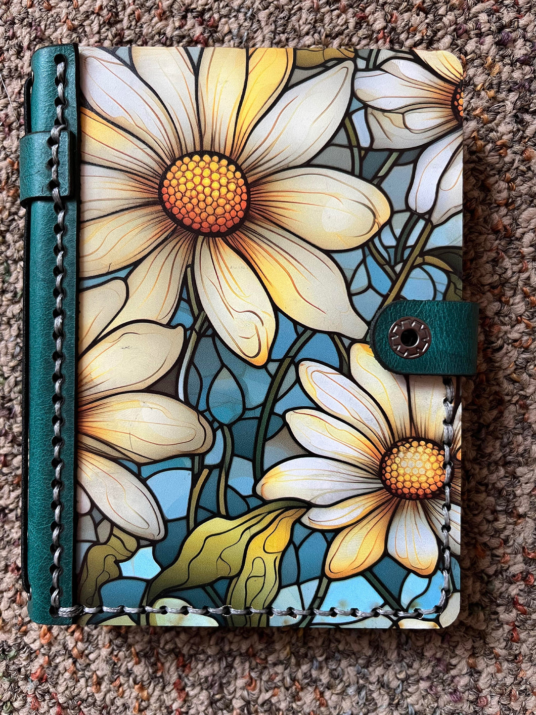 Daisy Wood and Leather Planner