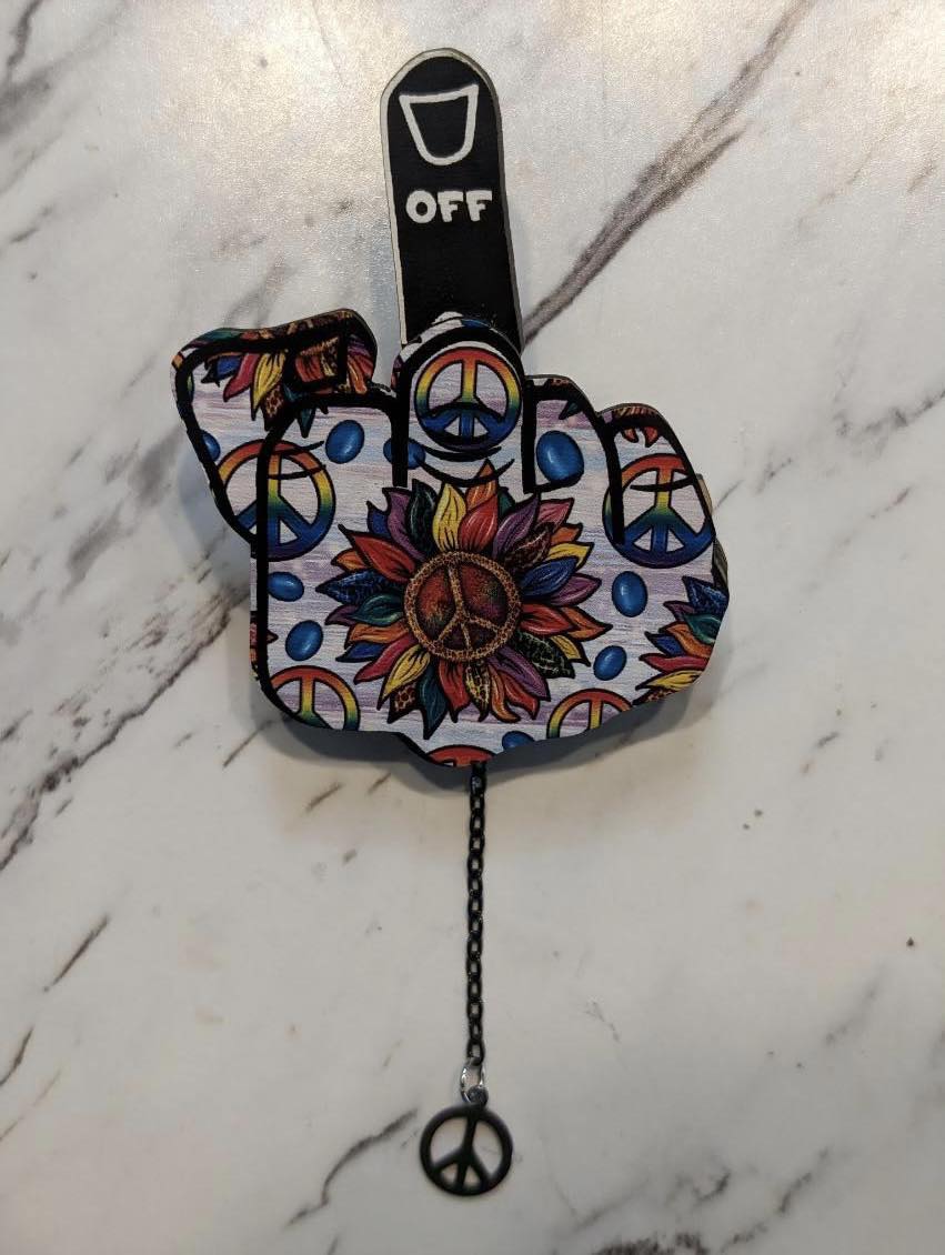 Flip Off Button - Peace