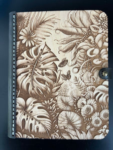 Kindle Cover - Monstera and Butterflies