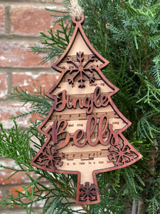 Jingle Bells Tree (Leather Engraved)