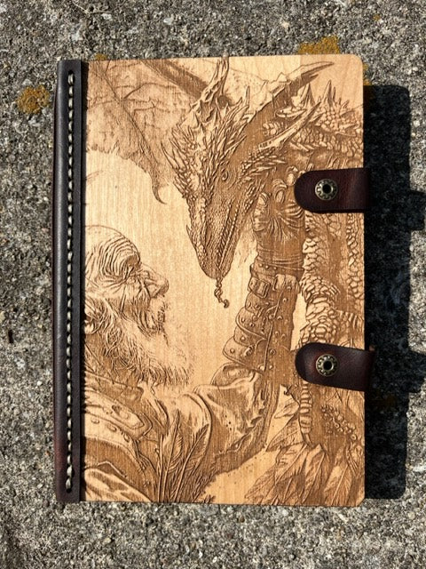 Wood and Leather Journal - Ye Olde Dragon Tamer