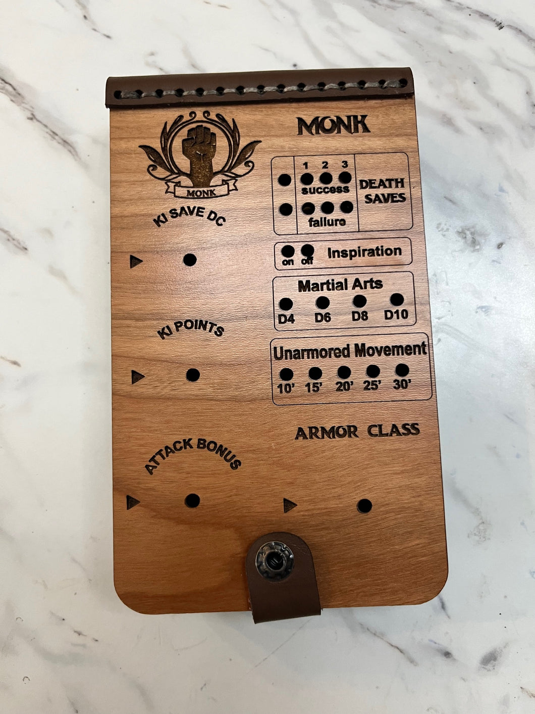 Monk Character Tracker D&D