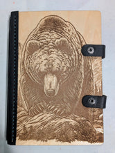 Load image into Gallery viewer, Wood and Leather Journal - Grizzly Bear
