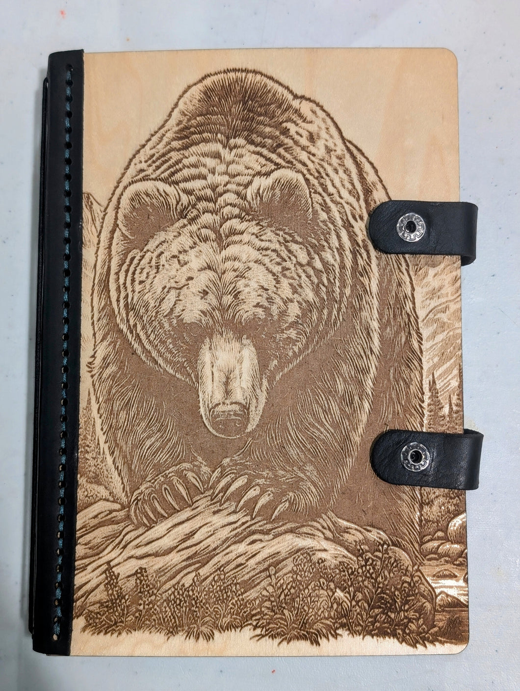 Wood and Leather Journal - Grizzly Bear