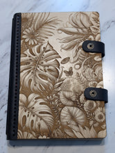 Load image into Gallery viewer, Wood and Leather - Monstera and Butterflies
