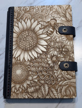 Load image into Gallery viewer, Wood and Leather Journal - Bees
