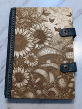 Load image into Gallery viewer, Wood and Leather - Mushrooms, Sunflowers, and Butterflies
