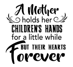 A Mother Holds Her Childrens Hand Engraved Journal