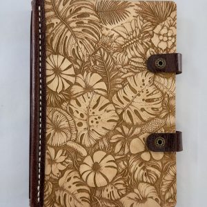 Botanica Obscura wood engraved Notebook cover