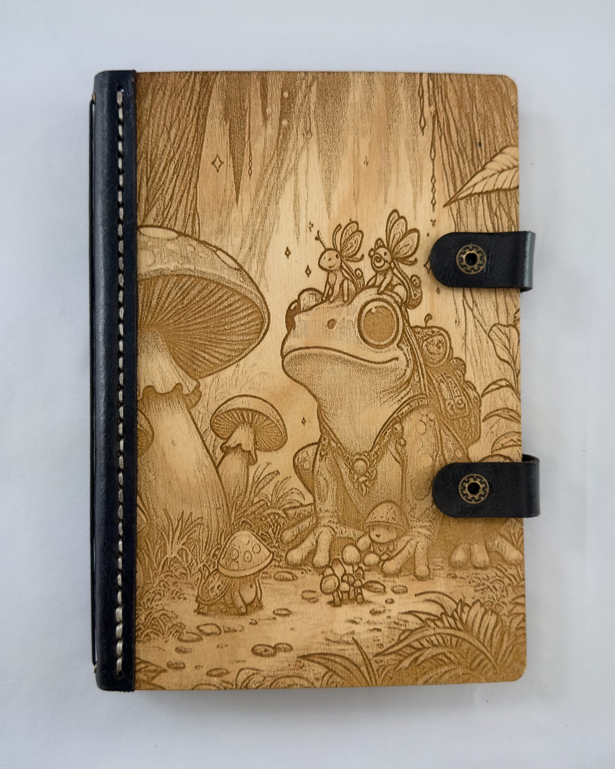 Croakwood Tales Croakwood Tales engraved wooden notebook cover
