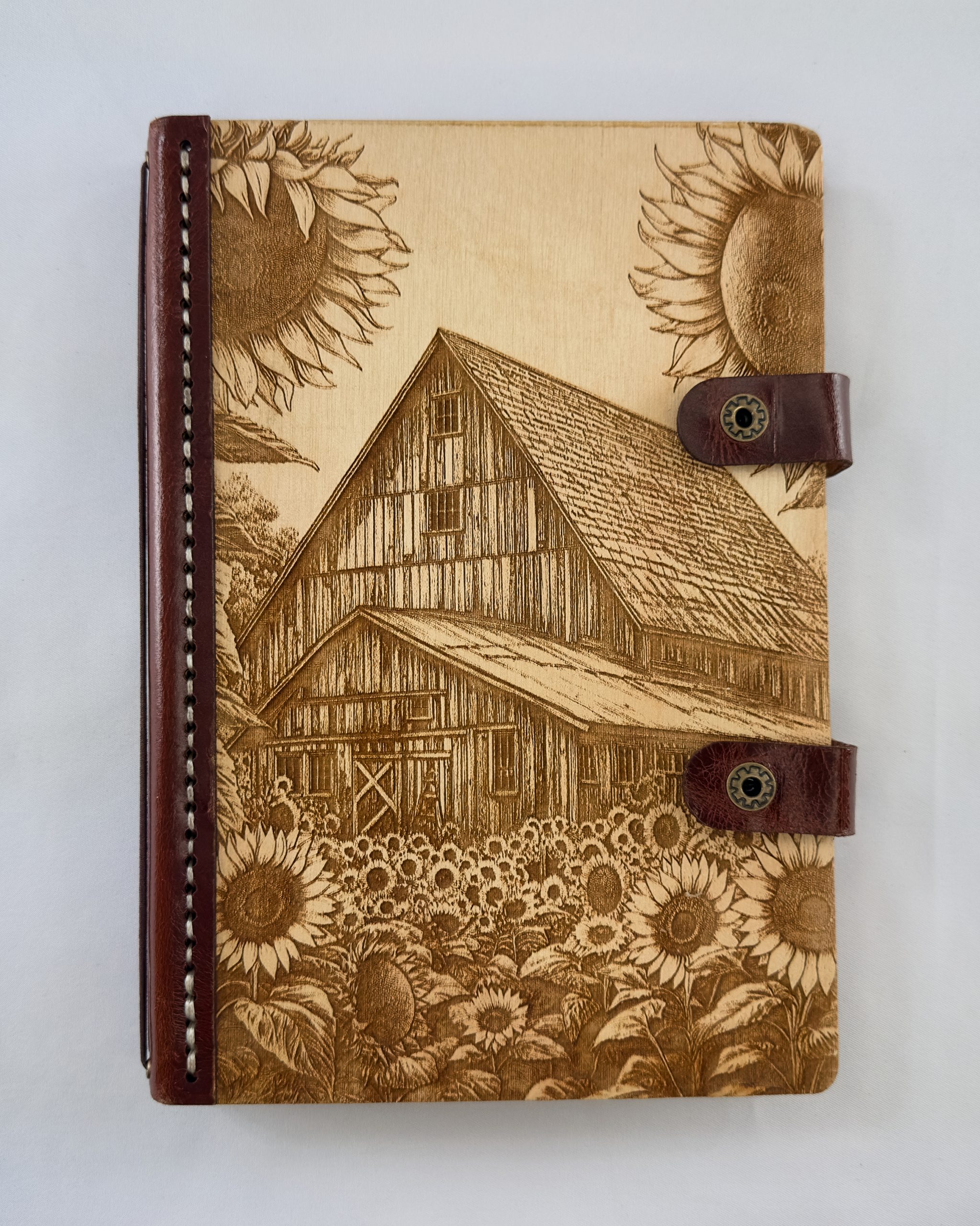 Echoes of the Homestead Echoes of the Homestead engraved wood notebook cover