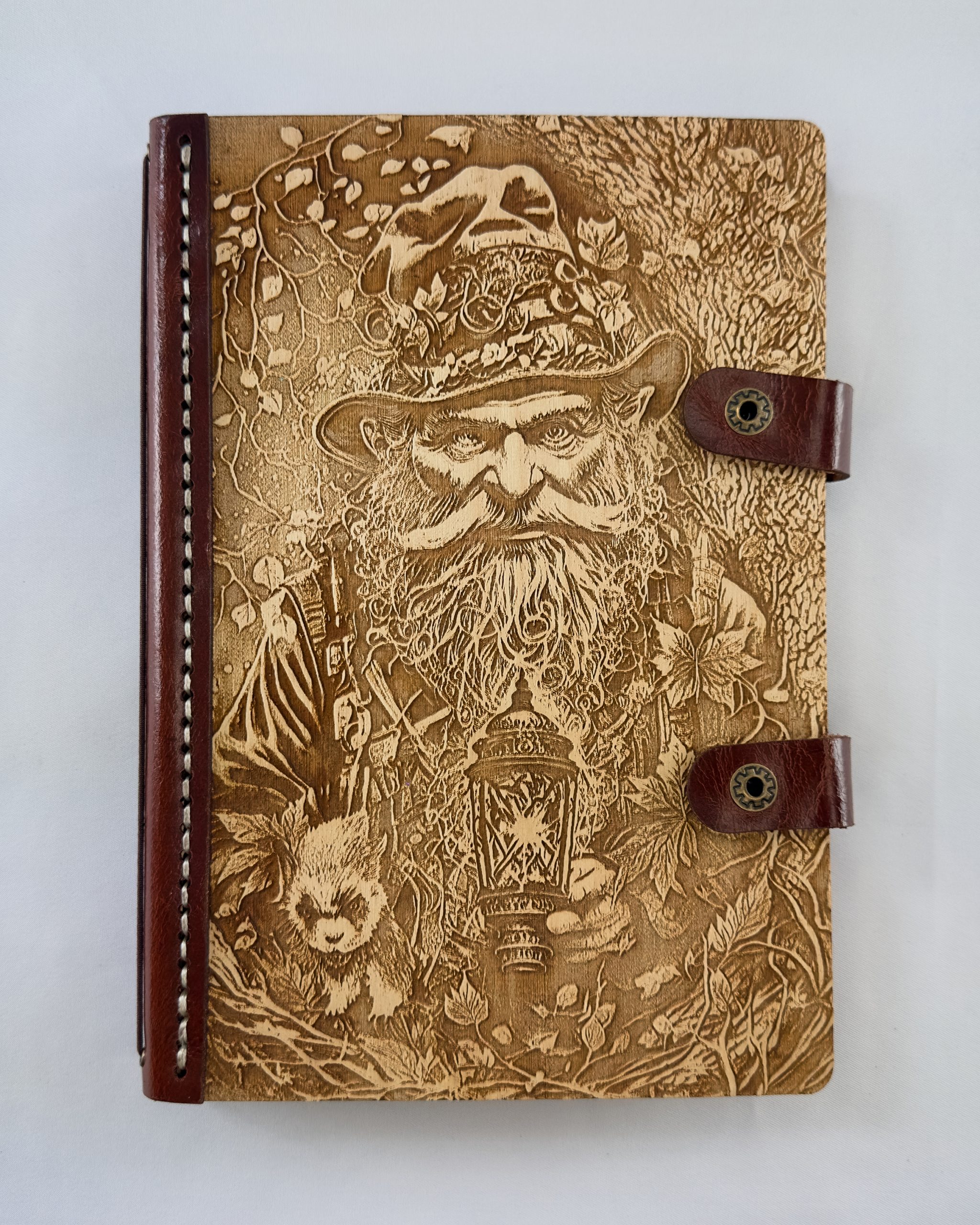 Fernwick the Forest Sage Fernwick the Forest Sage engraved wooden notebook cover