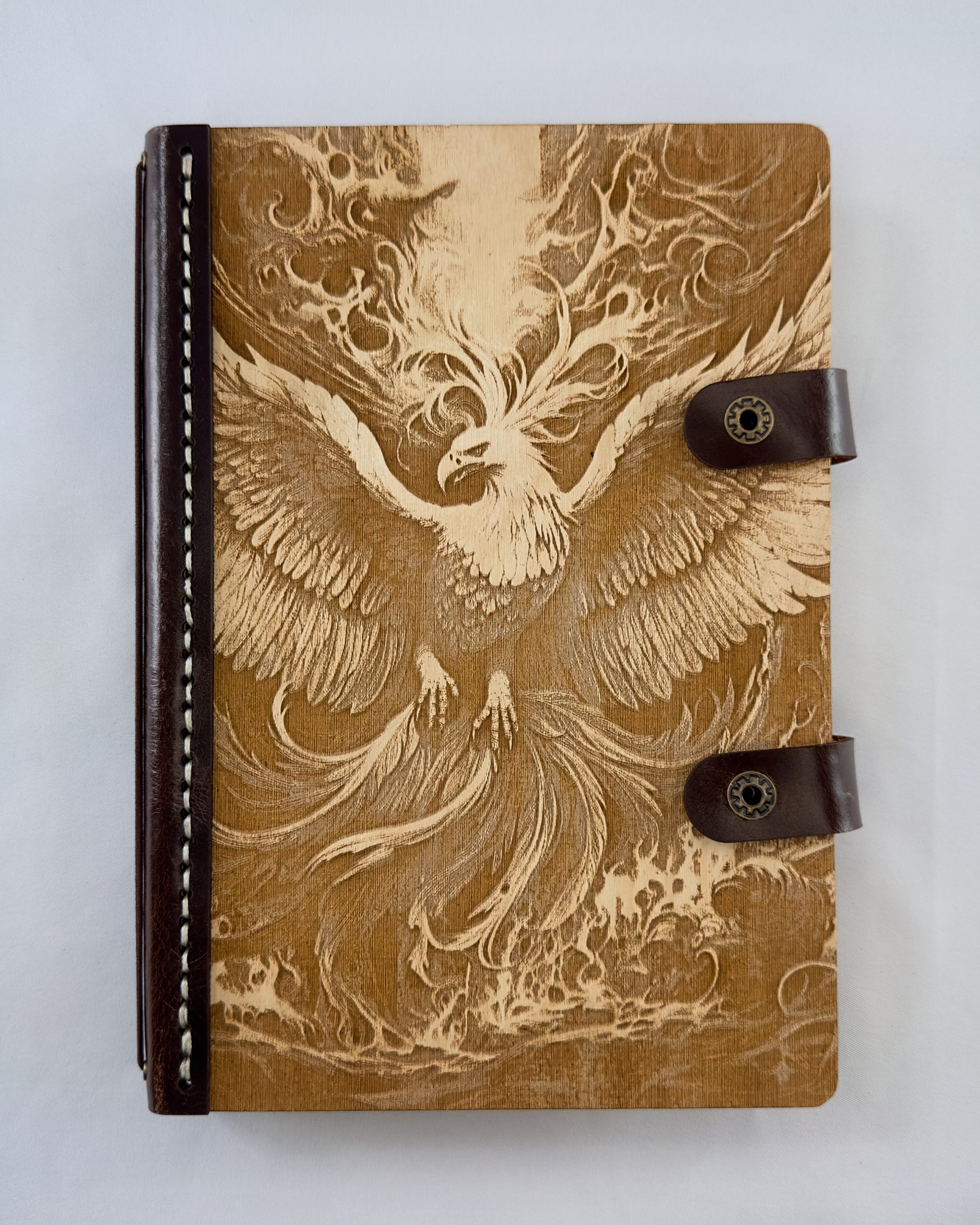 From the Ashes From the Ashes engraved wooden notebook cover