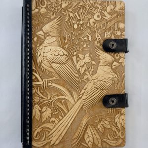 Joy of the Songbird engraved wooden notebook cover