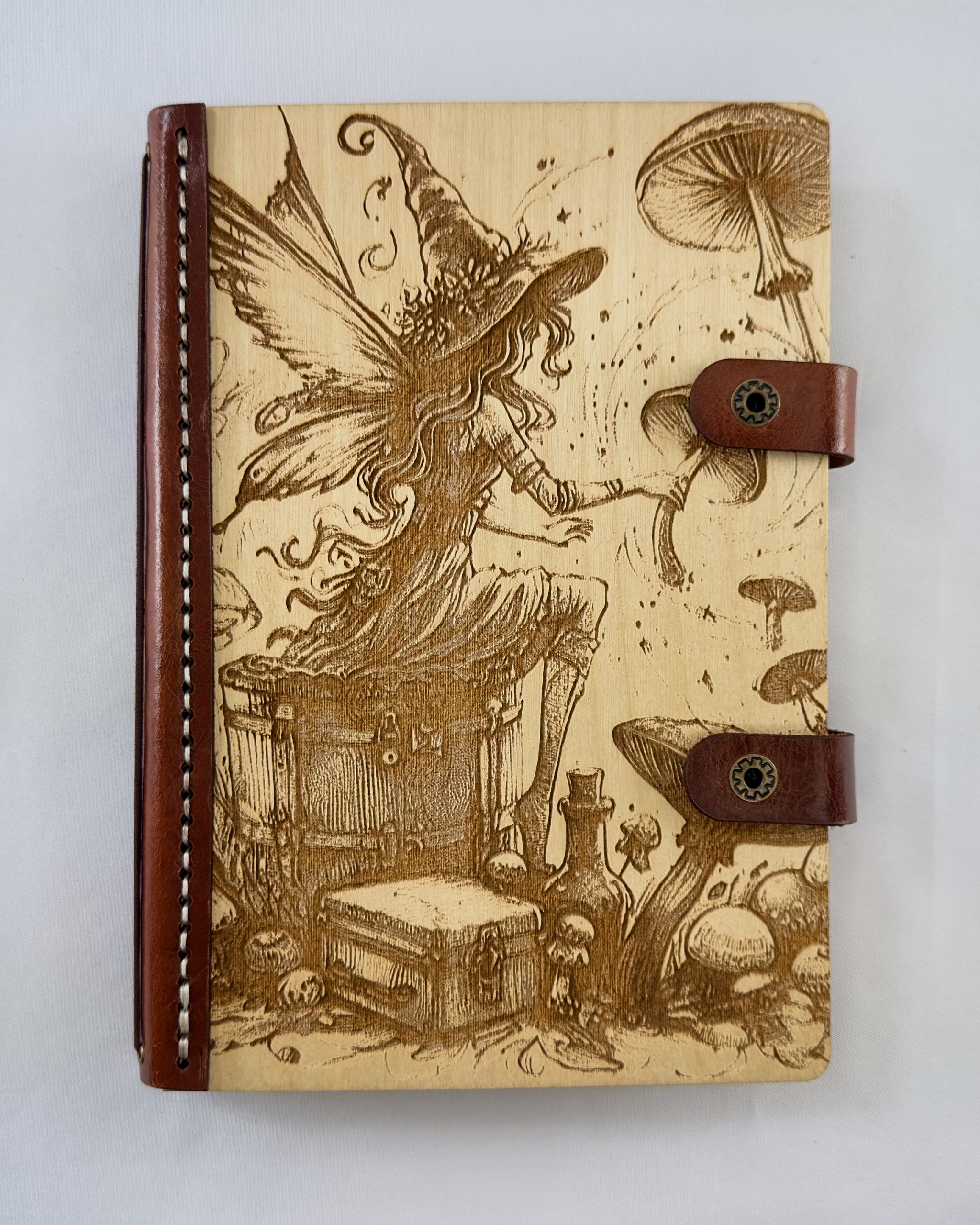 Potion Makers Perch Potion Makers Perch engraved wooden notebook cover
