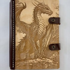 Ridge of the Ancients engraved wooden notebook cover
