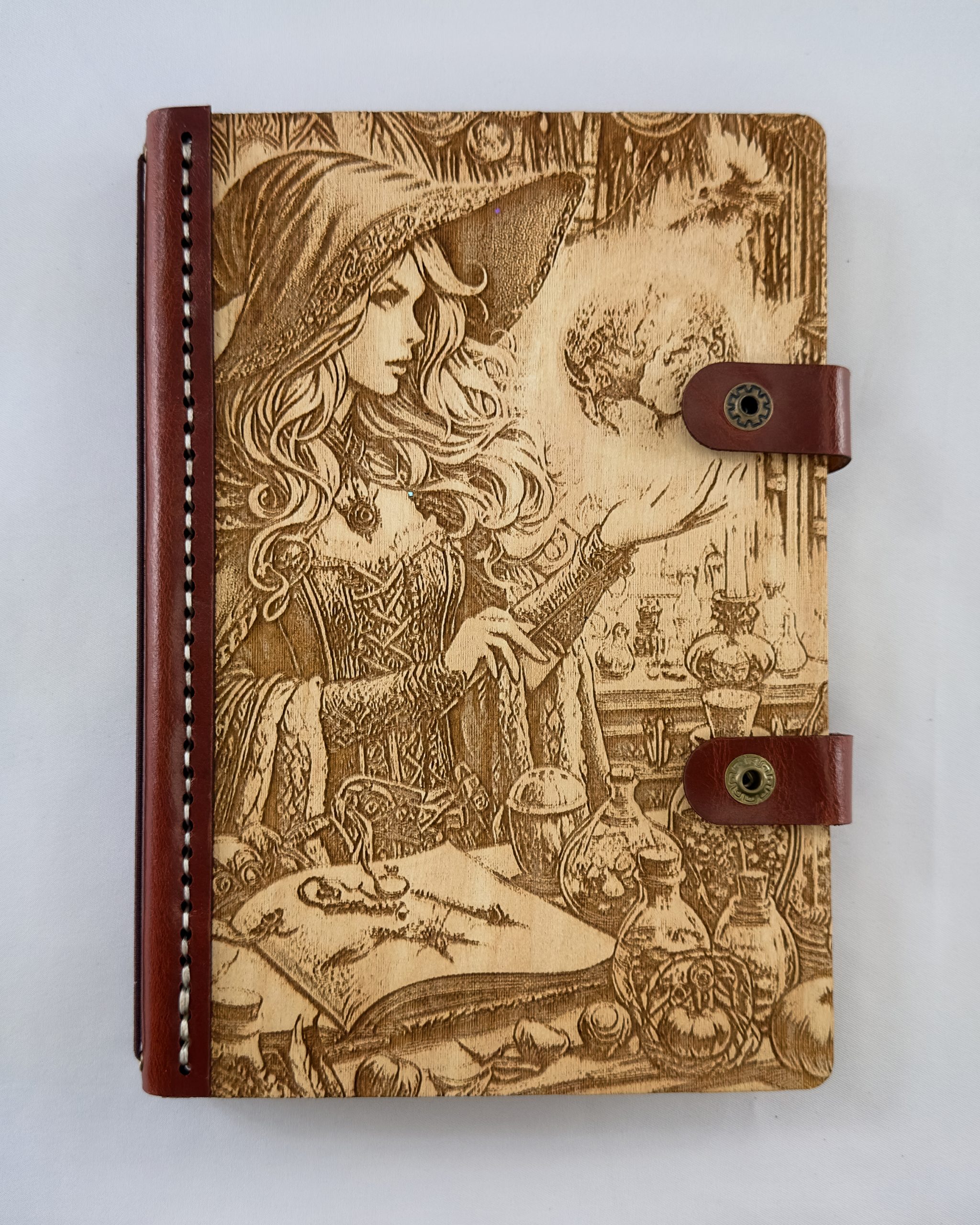 Runes & Resonance Runes & Resonance engraved wooden notebook cover