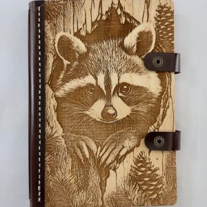 Little Bandit engraved wooden notebook cover