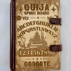 Spirit Board engraved wood notebook cover