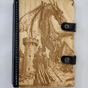 The Final Stand engraved wooden notebook cover