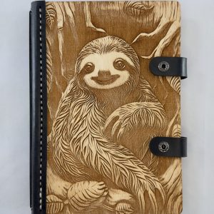 The Lazy Day Ledger engraved wooden notebook cover