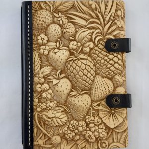 Wildfruit Grove engraved wood notebook cover