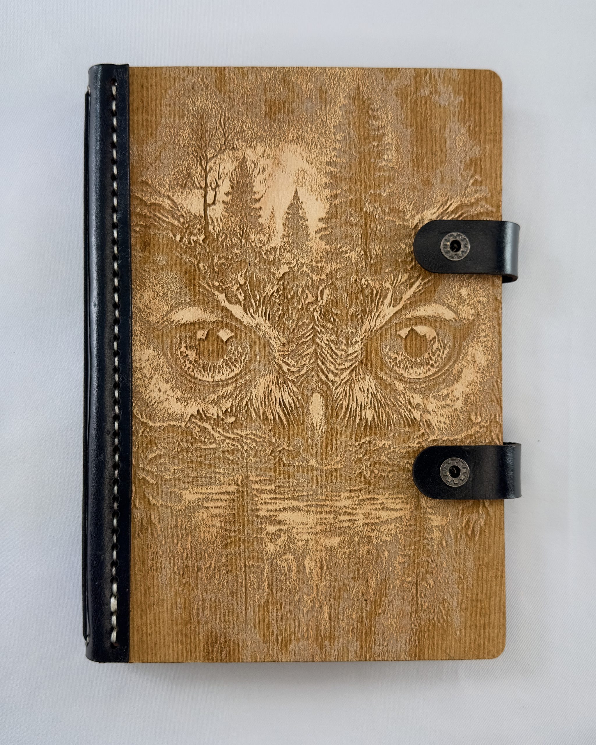 Wisdom in the Woods Wisdom in the Woods engraved wooden notebook cover